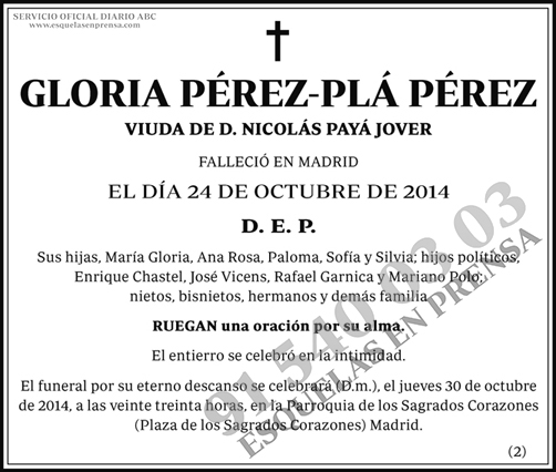 Gloria Pérez-Plá Pérez